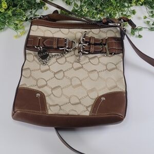 Chaps Brown and Cream Women's Bag